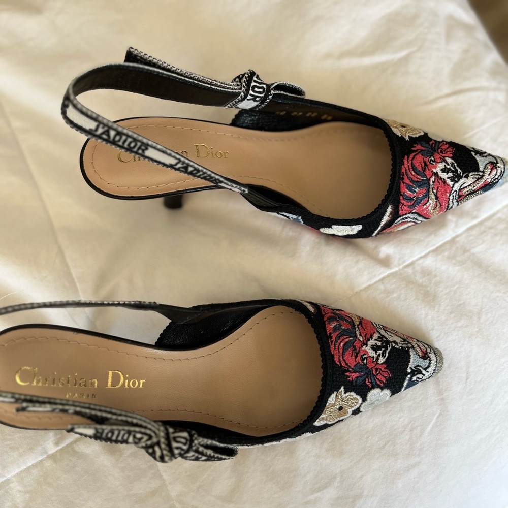 Christian Dior Sling Backs Kitten Heels